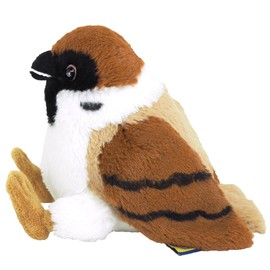 San Lemon Fluffies Sparrow S 4.3 x 6.3 x 4.7 inches (11 x 16 x 12 cm) Plush Bird Sparrow Animal P-9592