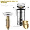 KaiLeQi Bathroom Sink Drain Strainer, Stainless Steel Pop-Up Stopper with