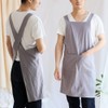 Glorlliant Japanese Style Kitchen Apron Cross Back Apron with Pockets