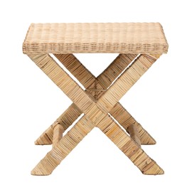 bali & pari Farica Natural Rattan Accent Bench, One Size