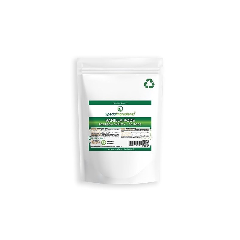 Special Ingredients Vanilla Bean Pods x20 Grade A Bourbon Variety