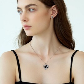 Micory Women's Necklace 925 Silver Jewellery Gifts Chain Valentine's Day Mother's Day Birthday Gift for Mum Wife Girlfriend Daughter, Sterling Silver, Cubic Zirconia