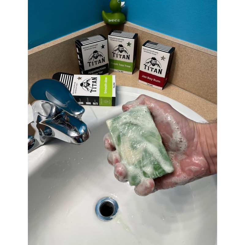 TITAN Natural Bar Soap for Men-Cold Process Soap Made With