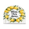 Summer Lemon Wreath Napkin Holder for Tables Paper Cocktail Napkin