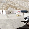 ANRO Oilcloth Tablecloth Wax Tablecloth Washable Garden Tablecloth Round Oval