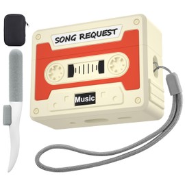 Valkit Compatible Airpods Pro 2nd/1st Generation Case with Cleaner Kit, Cassette Tape Recorder Design Airpods Pro 2 Case Cover Shockproof iPods Pro 2 Protective Skin Case for Airpods Pro Gen 2nd/1st