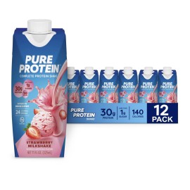 Pure Protein Strawberry 🍓 Protein Shake, 11 oz Bottles, (Pack of 12)