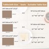 SUCHDECO Beige Lienen Rectangular Tablecloth Washable Kitchen Tablecloth for Birthday