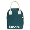 Fluf Zipper Lunch Bag, Butter Yellow/Blue