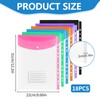 18 PCS Plastic Wallets A4 Punched Pockets Plastic Envelope File
