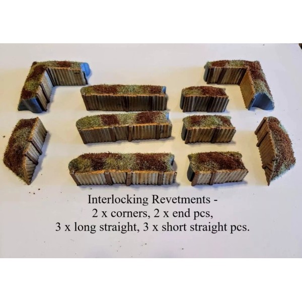 Unbranded Revetments 1/72 Flames of War 20pc