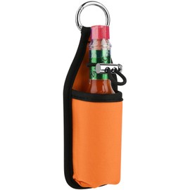 Beautyflier 2oz/60ML Hot Sauce Sleeve Holder, Portable Bottle Belt Holder for Tabasco, Sriracha & Cholula, for the Hot Sauce Lover's Essential, Holder Only (Orange)