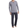 Schiesser Men's Long Pyjamas with Button Placket, Nightwear Set