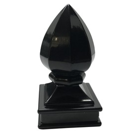2" x 2" Aluminium Pineapple Top Post Cap for Metal Posts - Pressure Fit - Black