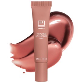 U Beauty The PLASMA Tinted Lip Compound Anti-Wrinkle & Anti-Aging Treatment - Shimmery Plumping Lip Gloss with Hyaluronic Acid, Shea Butter, Salicylic Acid & Peptides to Deeply Hydrate,Fawn- 15 mL