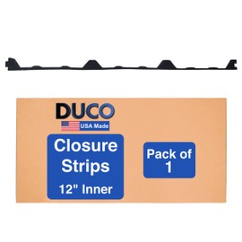 Duco USA-Made R Panel Foam Closure Strips - 1 Pack of 3ft Black Corrugated Roof Foam Strips for Metal Roof Insulations - Weatherproof Insulation Seal Blocks Moisture, Gaps, Noise & Dust