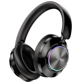 TSYUCXH Noise Cancelling Over Ear Wireless Bluetooth Headphones with Microphone, 65h Playtime, Clear Calls, Comfort Fit for Travel (Black)