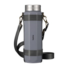 CBJAPAN Water Bottle, Direct Drinking, Vacuum Insulated, 2 Layers, Dark Gray, 16.2 fl oz (460 ml), Dedicated Holder with Shoulder Bag, Octa Bottle Long Shoulder 460 holms