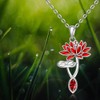Birth Flower Necklace July Birthstone Water Lily Necklace Lotus Flower