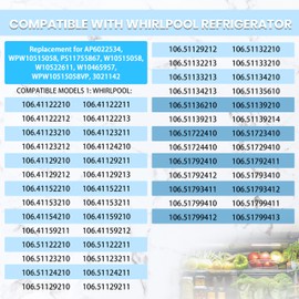 HECASA W10515058 Refrigerator LED Light Compatible with Whirlpool Refrigerator AP6022534 WPW10515058 PS11755867 W10515058 Replacement Only LED Lamp Clear Lens Plastic