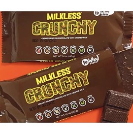 No Whey! Foods / Creamy Milkless  Crunchy Chocolate W/Crisped Rice Bars /3 Bars