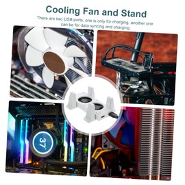 DOITOOL 1set Cooling Fan Vertical Stand with Adjustable Speeds Dual USB Hub for Charging and Data Syncing Efficient Heat Dissipation Stand for Console Cooling Accessories