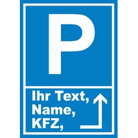 HB-Druck Parking Sign with Choice of Text Arrow Right Around the Corner A5 (148 x 210 mm)