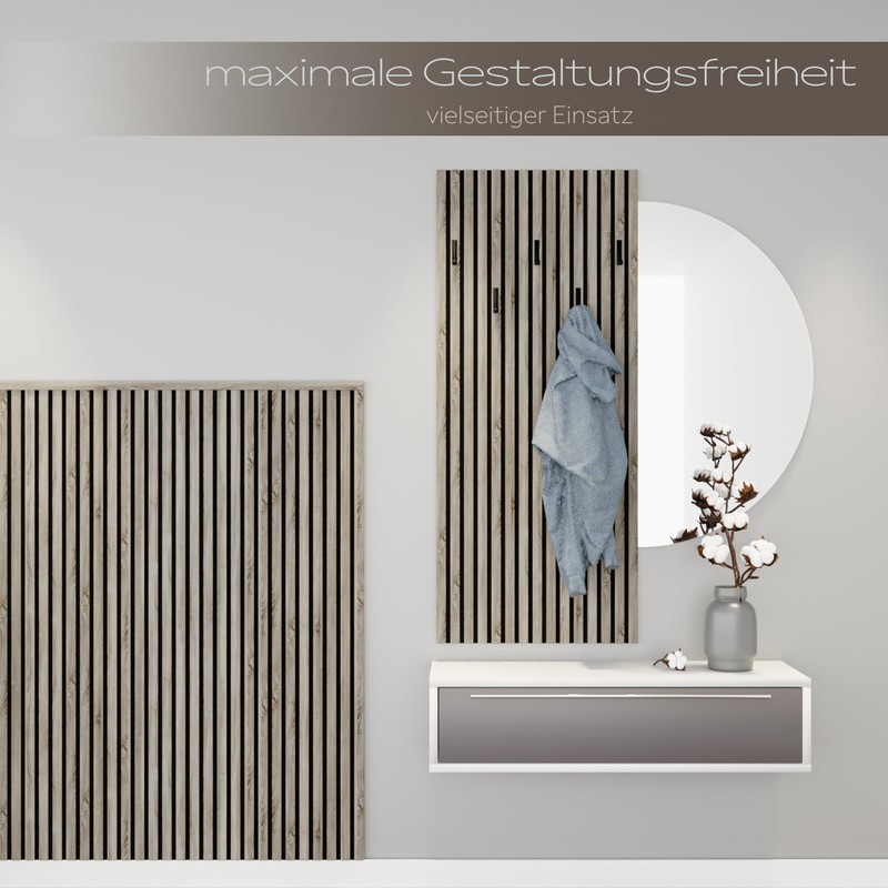 HEXIM Acoustic Panels Sample Piece - Flexible Slat Wall, Wood
