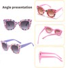 Hifot Pack of 2 Children's Sunglasses for Boys Girls Flowers