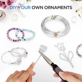 AiQInu Craft Wire, 3 mm x 15 m, Aluminium Jewellery Wire, DIY Wire for Crafts, Aluminium Wire for Crafts and Jewellery Making