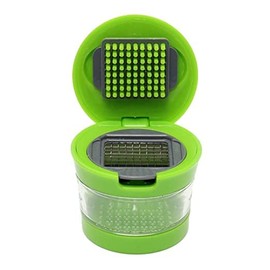 Garlic Grater Mini Portable ABS Stainless Steel Garlic Press Chopper Slicer Hand Presser Grinder Crusher Kitchen Tool (Color : Green)