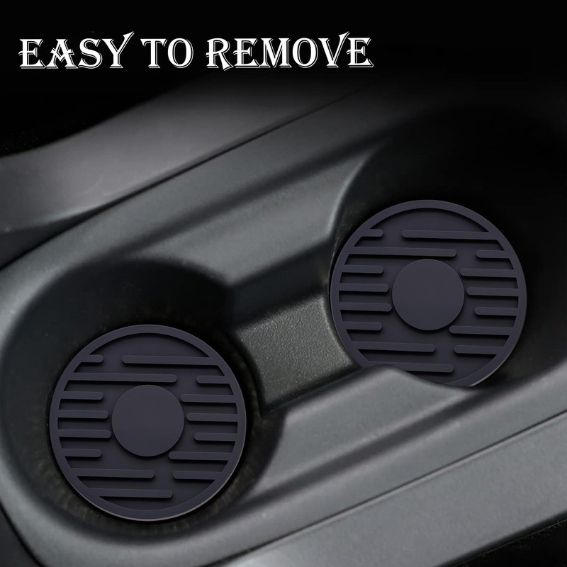 MEAJOO 2-Piece Car Cup Holder Insert – 2.75 Inch Non-Slip
