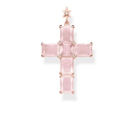 THOMAS SABO PE890-417-9 OS, Pink Cross Pendant, Precious metal, Not applicable