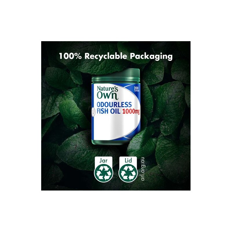 Nature's Own Odourless Fish Oil 1000Mg 200 Capsules