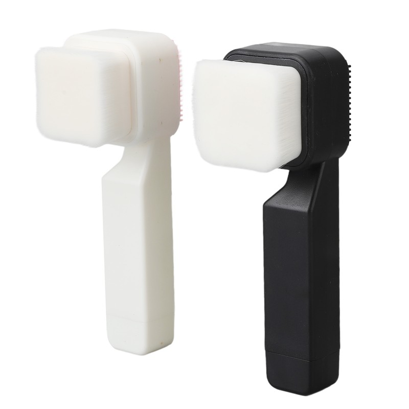 2Pcs Facial Cleansing Brush Effective Soft Black White Square Face