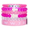 MMIUAEG 6PCS WWJD Adjustable Bracelet Set for Women Men Hand-Woven