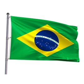 Brazil Extra Large Flag 6x10FT Giant Brazilian National Polyester Printed Latin America Flag With 3 Grommets For Brazilian Themed Festival Event Parade Party Heritage Hispanic Month Decoration