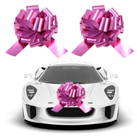 1Pcs Ribbon Pull Bows，16" Wide, Gift Bows, Christmas, Presents, Birthday, Baby Shower, Gift Basket, Decoration, Office, Classroom, Fundraiser, Wedding, Reception, Easter. (Pink-1)