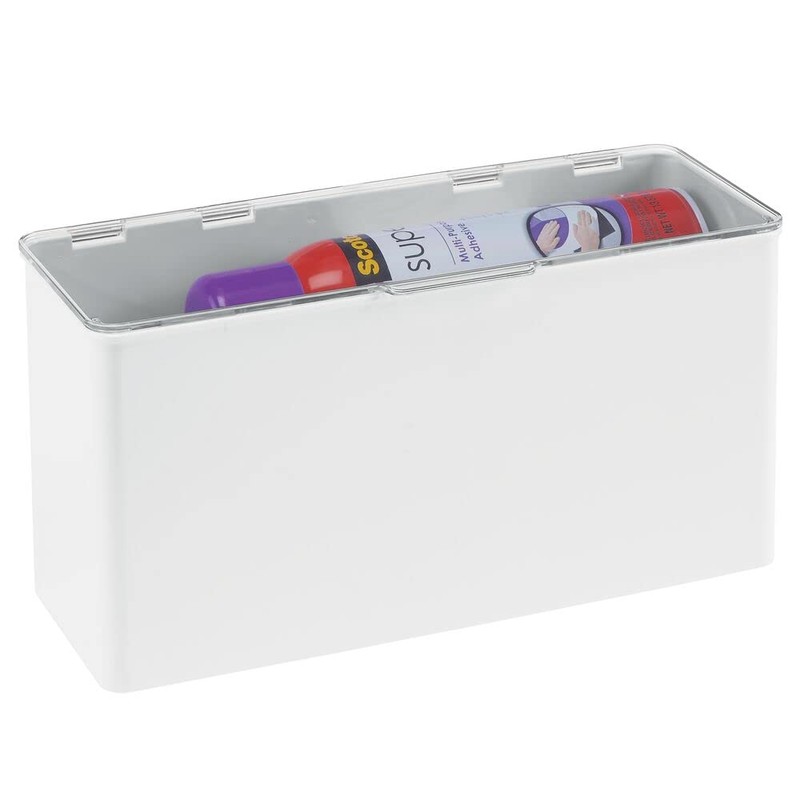 mDesign BPA Free Plastic Storage Box - Stackable Plastic Box