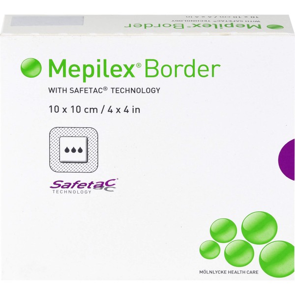 Nicht vorhanden MEPILEX 10x10 cm Border Schaumverband, 10 St VER