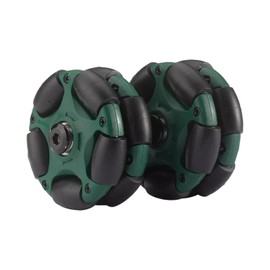 DJCRAWLER 58mm Omnidirectional Frame Simple Wheel (Ultra Quiet) for Brompton Folding Bike and Electric Bike, 20KG Load ，Omnidirectional Roller Replacement Kit(Green)