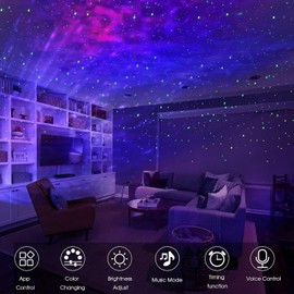 PANACARE Smart Starry Sky Projector, WiFi LED Projector Galaxy Starlight Children with Voice Control by Alexa/Timer, Night Light Gift for Children Party Christmas