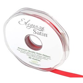 Eleganza Double Faced Satin 10mm x 20m Red No.16