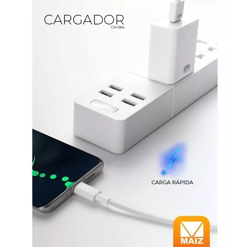 Maíz Cargador Portatil Usb Carga Rapida Pared Portatil Universal