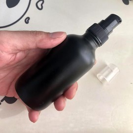 12Pack 120ml Matte Black Glass Pump Bottle with Black Pump Dispenser,4oz Small Dispenser, Travel Size Refillable Botttles For Lotions,Sercums,Essential Oils