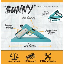 GoatGuns Miniature 1911 Model | Soft Light Blue