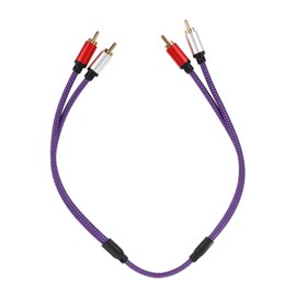 Levemolo Rca Cables for Car Audio Home Theater Amplifier Speaker Wire Ground Wire 0.5m