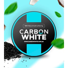 CARBON WHITE Coconut Charcoal Teeth Whitening Powder - Removes Stains Naturally Carbon White