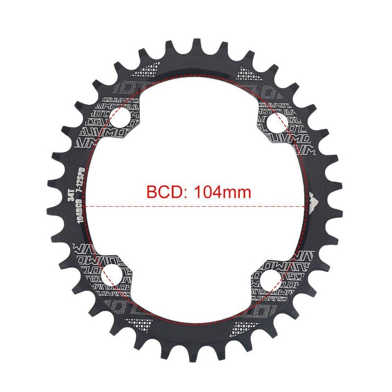 Topiky Bicycle Chainring, Aluminium Alloy Bicycle Oval Sprocket with Unique