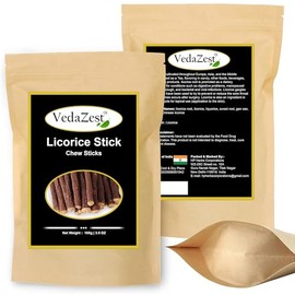 Vedazest- “VedaZest Palitos de Raíz de Regaliz Natural 100% Puro, Palitos Masticables de Raíz de Regaliz Natural Crudo (100g), Drie